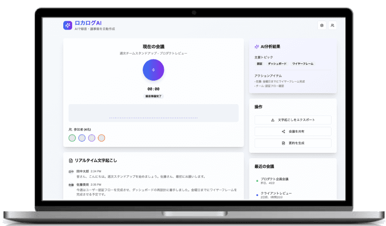 ロカログのダッシュボード